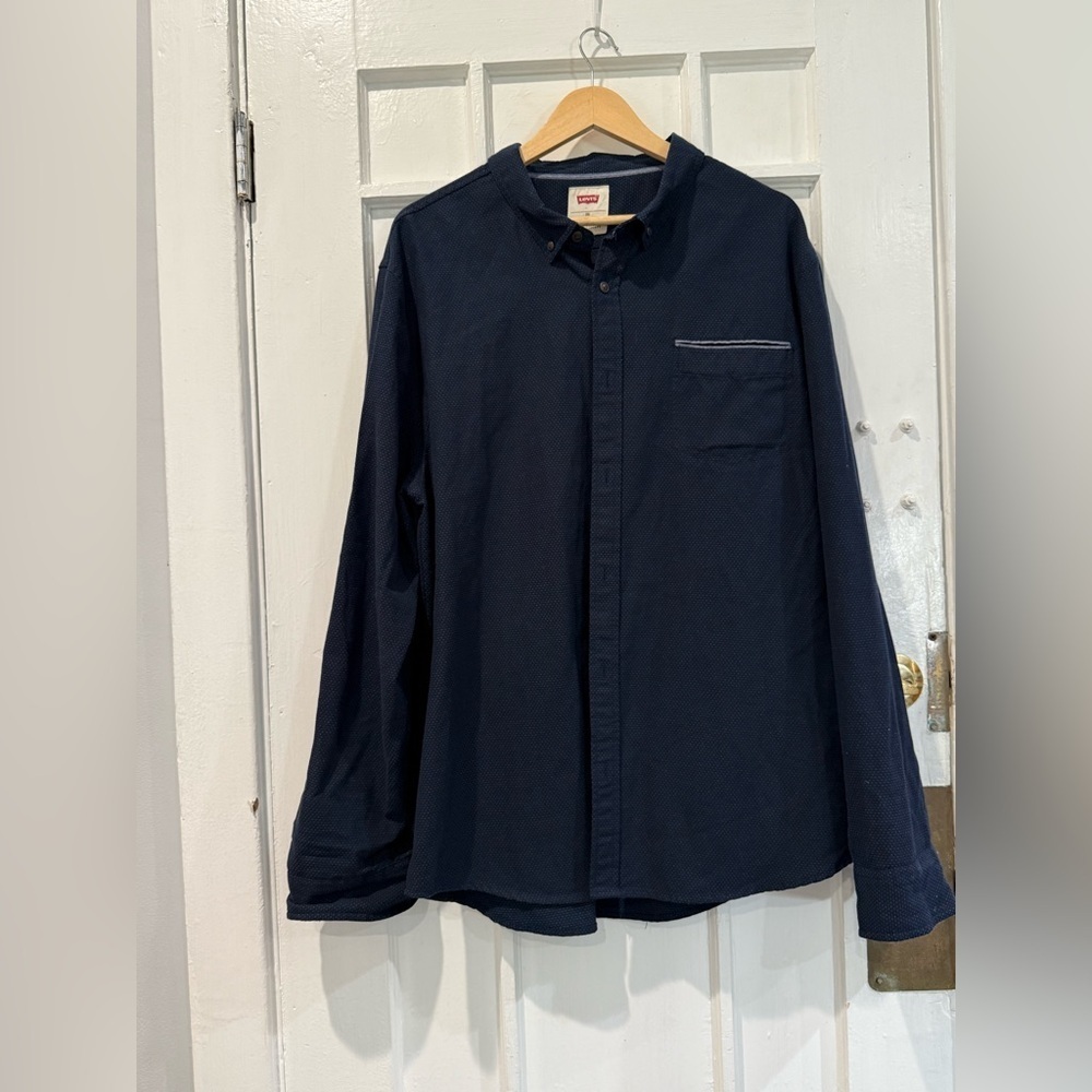 Levi's Dark Blue Patterned Shirt XXL